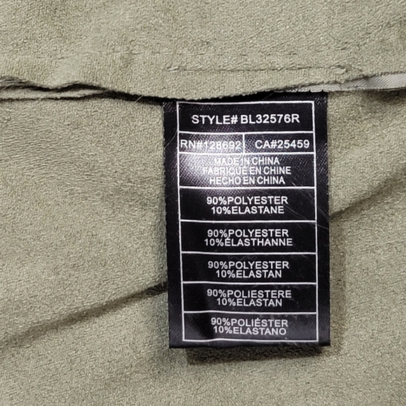 Steve Madden Drape Open Front Faux Suede Sage Green Women's Jacket Size Small - Picture 11 of 13